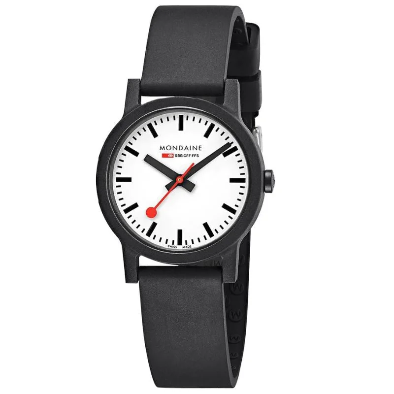 Unisex Extra Large Watches-Mondaine Essence Unisex White Watch MS1.32110.RB