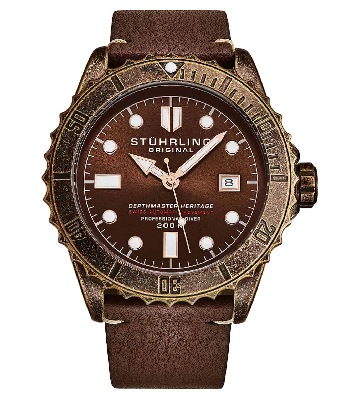 Brown Dial / Coppertone Case / Brown Leather Strap