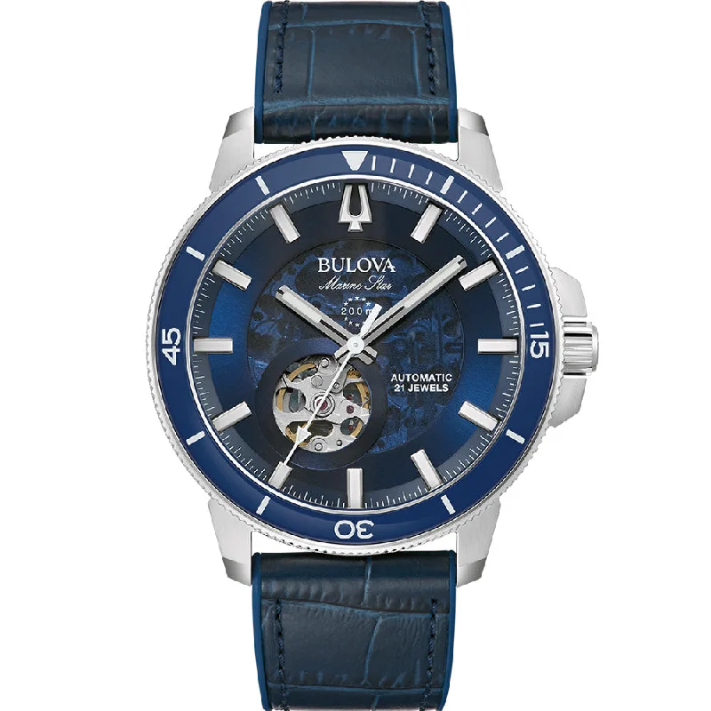 Men's Mechanical Watch Christmas Gift Edition-Bulova Marine Star 96A291 Automatic