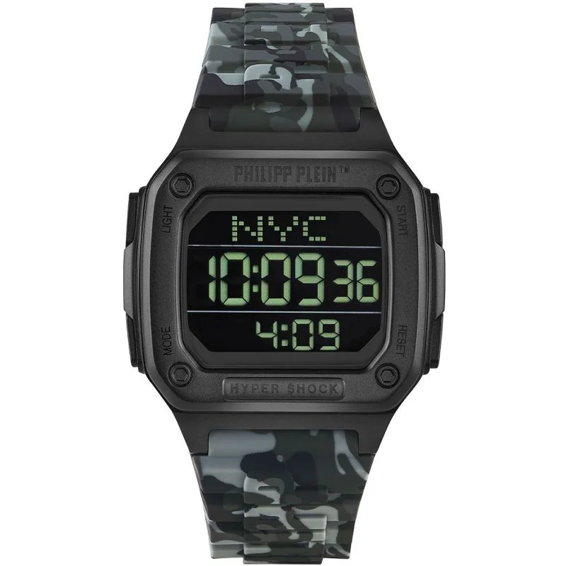 Unisex Unique Shape Style Watches-Philipp Plein Watch Hyper Shock Black Camo PWHAA1822