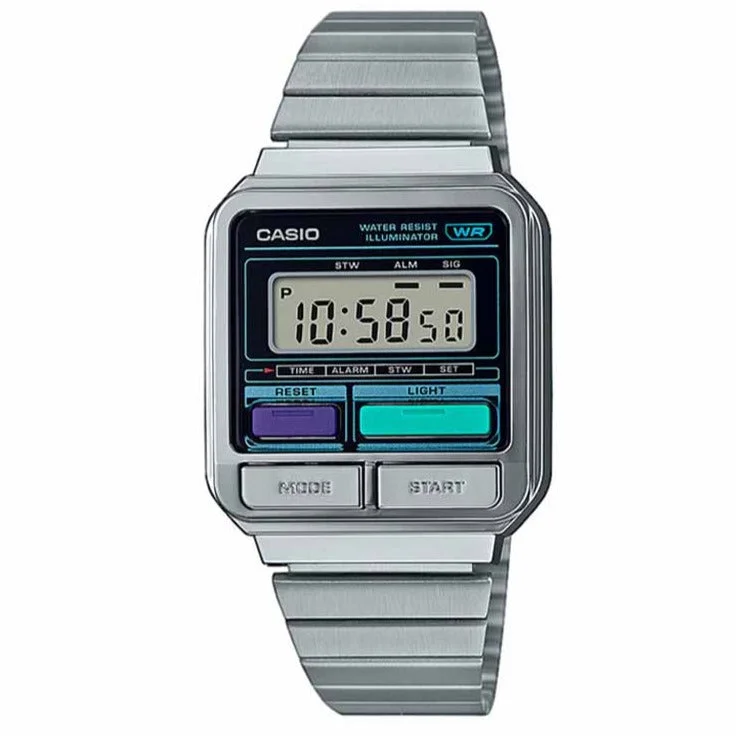 Men's Wedding Style Men's Watches-Casio Classic Vintage Unisex Silver Watch A120WE-1AEF Men's Wedding Style Men's Watches-Casio Classic Vintage Unisex Silver Watch A120WE-1AEF