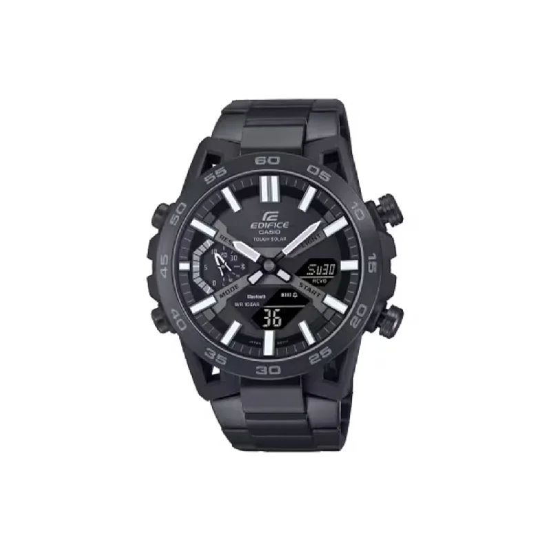 Men's Fashionable Style Men's Sports Watches-Orologio Casio Edifice nero cassa in carbonio ECB-2000DC-1BEF