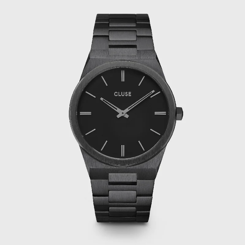 Women's Autumn Design Mechanical Watches-Vigoureux Watch Steel, Full Black