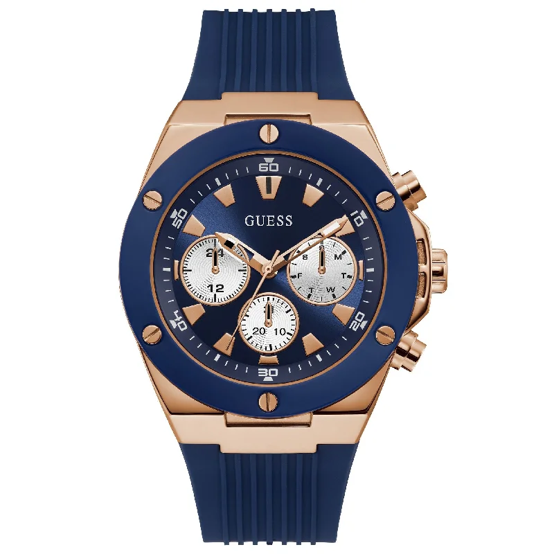 Men's Seasonal Design Dress Watches-Guess GW0057G2 Men's Poseidon Blue Watch