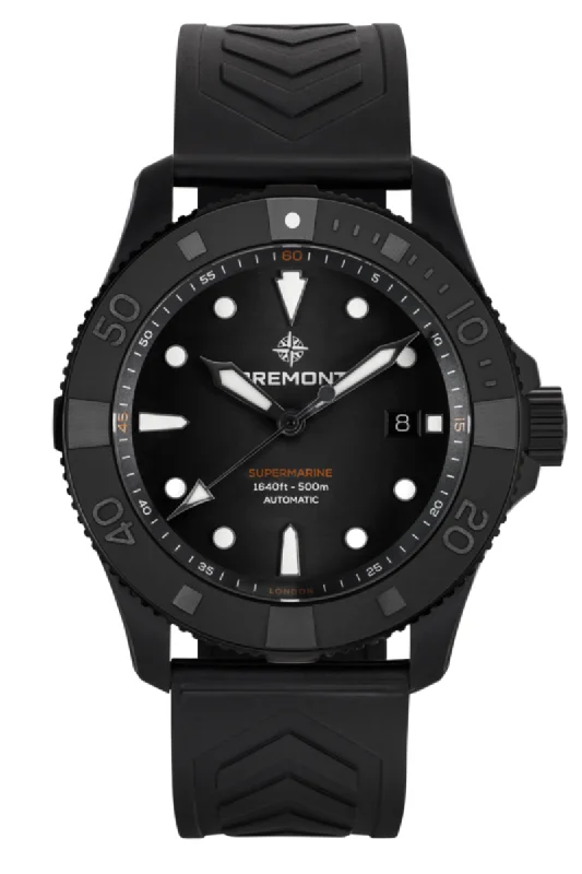 Men's Eco-Drive Dress Watches-Bremont Supermarine Ceramic Tactical SM43-DT-BKCER-BK-R-S