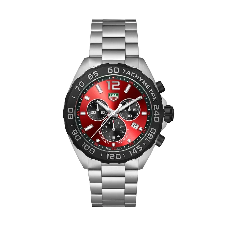 Men's Swiss Limited Edition-Tag Heuer Formula 1 Men's Red Chronograph Watch CAZ101AN.BA0842