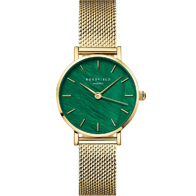 Women's Elegant Style Dress Watches-Rosefield SEEGMG-SE72 Small Edit Emerald