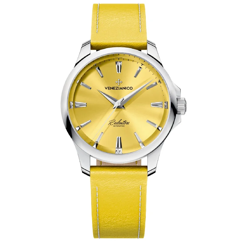 Unisex Kinetic Watches-Venezianico 1121501 Redentore 36 Men's Yellow Watch