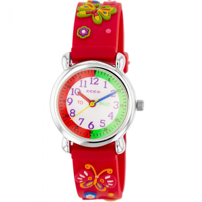 Men's Formal Event Style Digital Watches-ECC  Kids Red Butterfly Watch