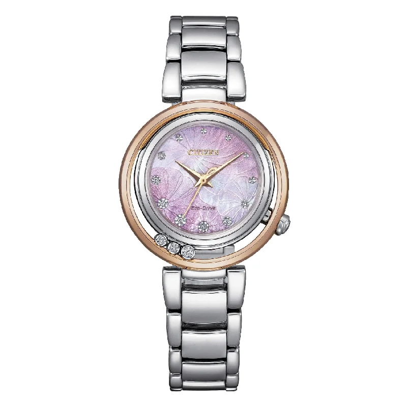 Women's Luxury Style Mechanical Watches-Orologio da donna Citizen Arcly EM1114-80Y bicolore con diamanti Women's Luxury Style Mechanical Watches-Orologio da donna Citizen Arcly EM1114-80Y bicolore con diamanti