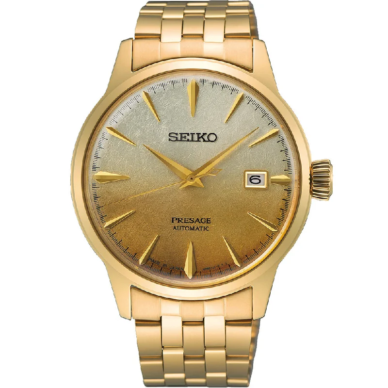 Men's Japanese Made Design Digital Watches-Seiko Presage SRPK46J Cocktail Time 'Beer Julep'