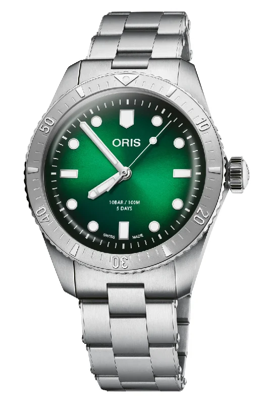 Men's Local Brand Dress Watches-Oris Divers Sixty-Five Calibre 400 01 400 7774 4057-07 8 19 18