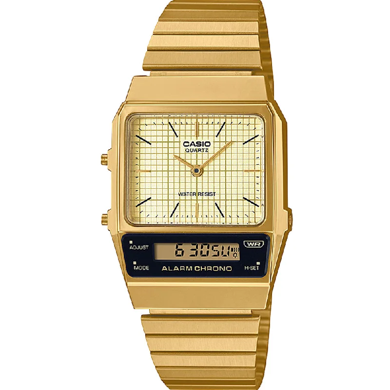 Mens Stylish Design Smart Watches-Casio AQ800EG-9A Outside Combi Watch