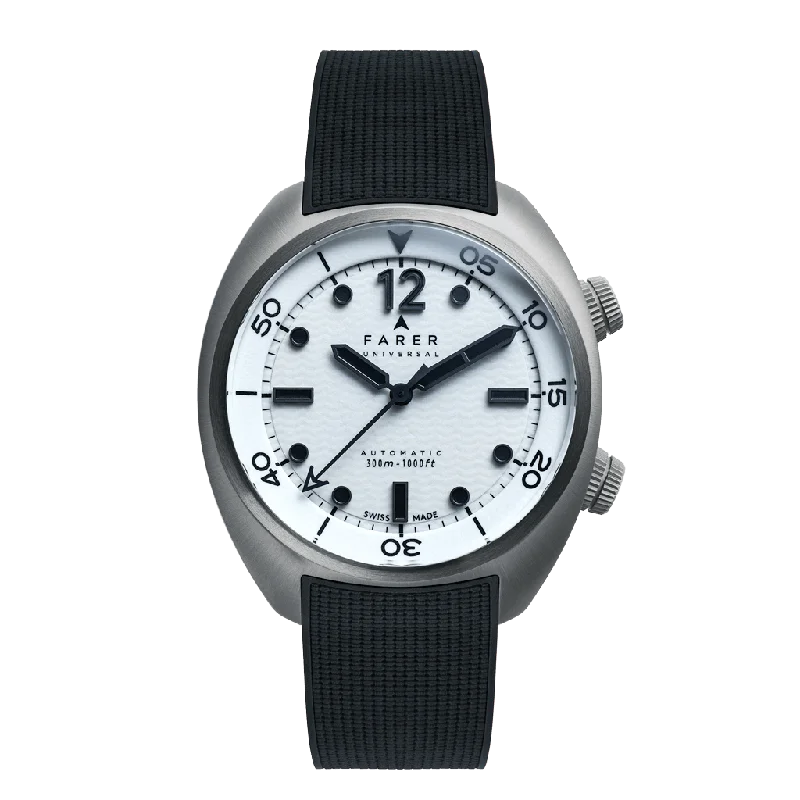 Men's Dive Watches with Orange Accents -Endeavour Ocean White Titanium Series II