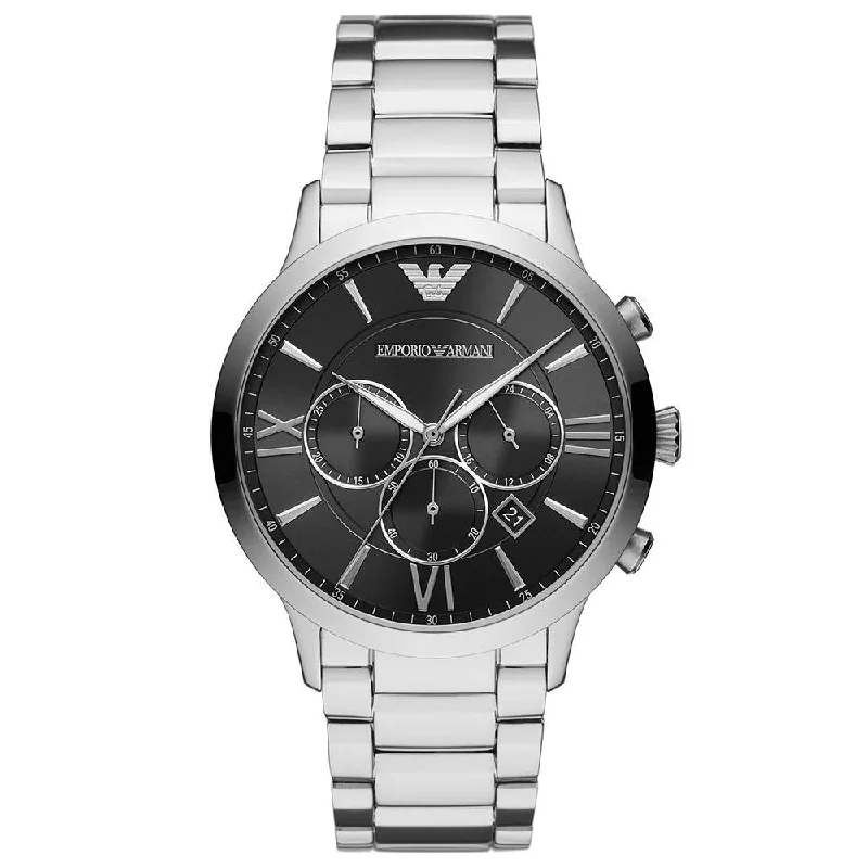 Men's Special Edition Design Dress Watches-Emporio Armani AR11208 Men's Black Chronograph Watch