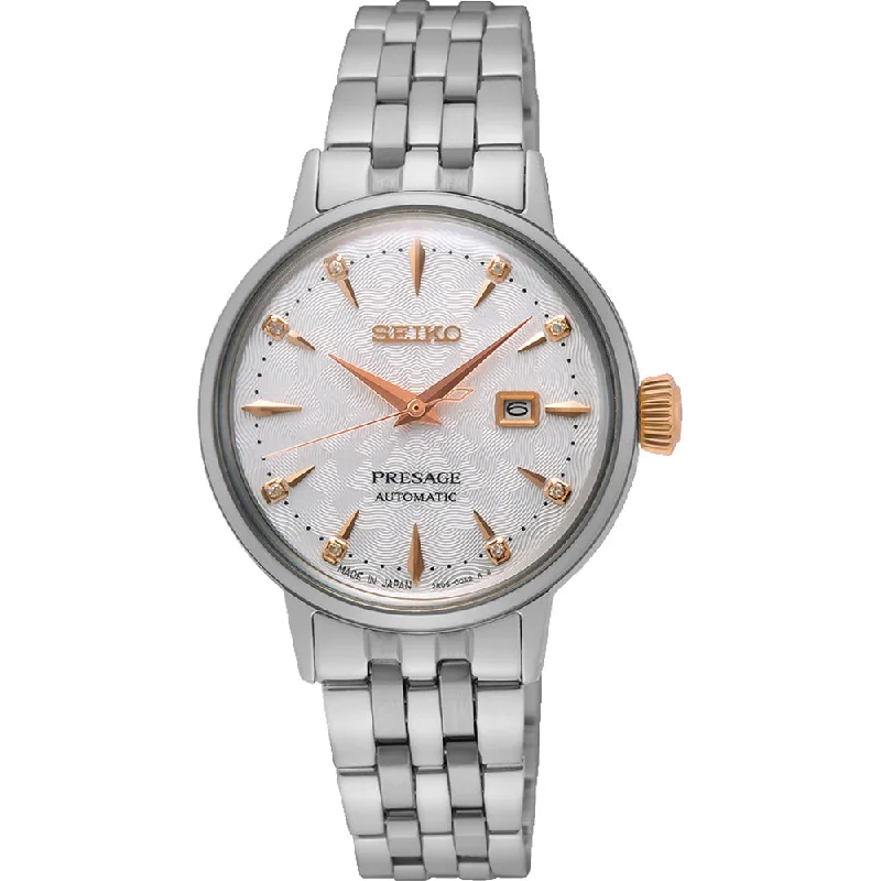 Men's Small Size Digital Watches-Seiko Presage SRE009J 'Clover Club' Cocktail Time