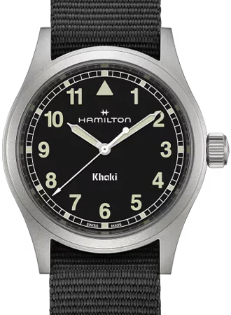 Men's Field Watches Ergonomic-Khaki Field Quartz 38mm Black Ref. H69401430