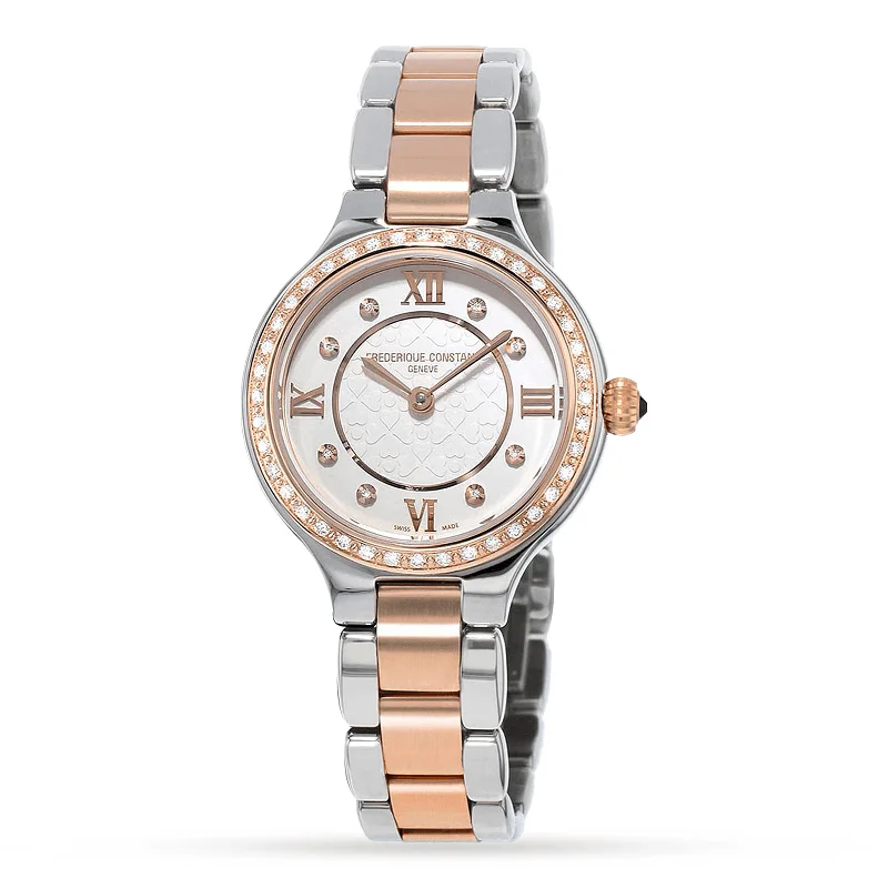 Men's Special Edition Style Men's Watches-Frederique Constant Ladies Watch Classic Delight Two-Tone Rose Gold FC-200WHD1ERD32B