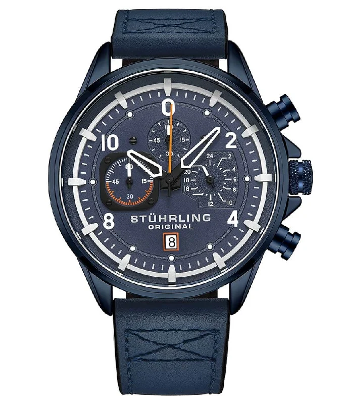 Blue Dial / Blue Case / Blue Leather Strap Blue Tang Buckle