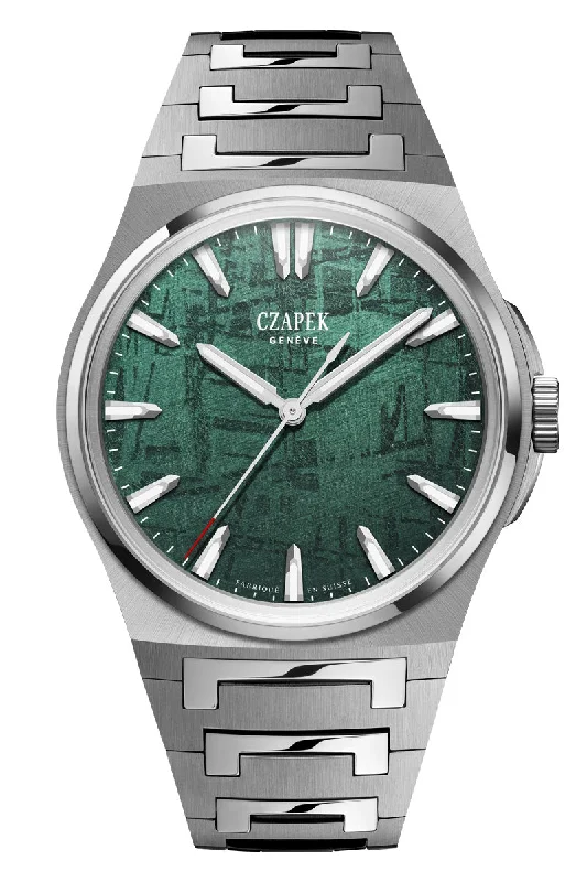Men's Anniversary Dress Watches-Czapek Antarctique Passage de Drake Green Meteor