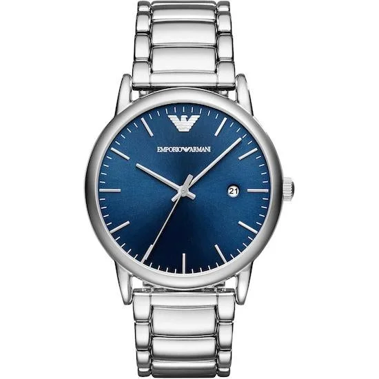 Men's Swiss Made Dress Watches-Emporio Armani AR11089 Men's Blue Watch