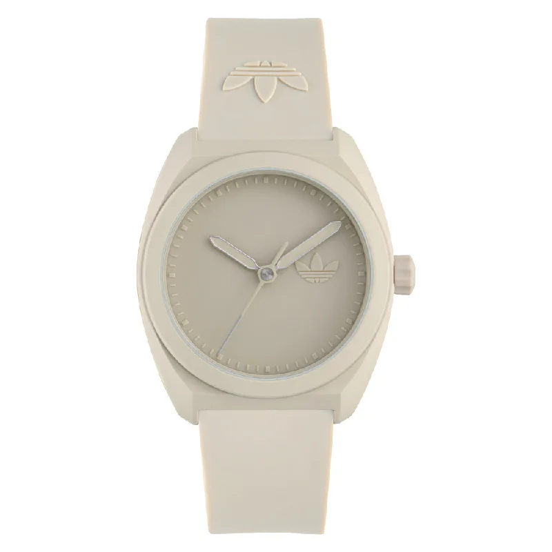 Unisex Hybrid Style Watches-Adidas Originals Project Three Unisex Beige Watch AOST24055
