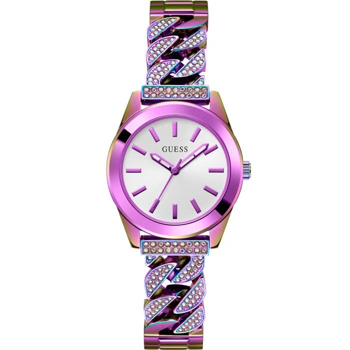 Men's Round Case Design Digital Watches-Guess Serena Iridescent Glitz GW0546L3