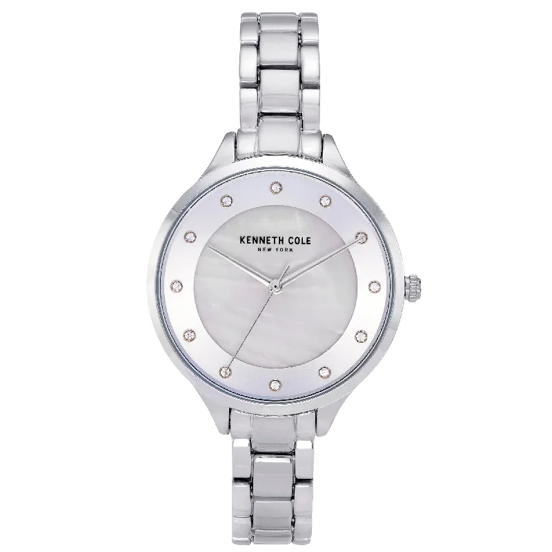 Men's Slim Watches Sale-Kenneth Cole Ladies Silver Watch KC50940001