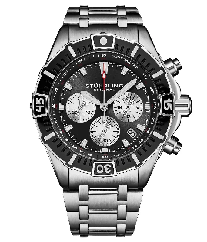 Men's Dive Watches with Reliable Movement -Stellar 44mm Japanese Quartz Chronograph
