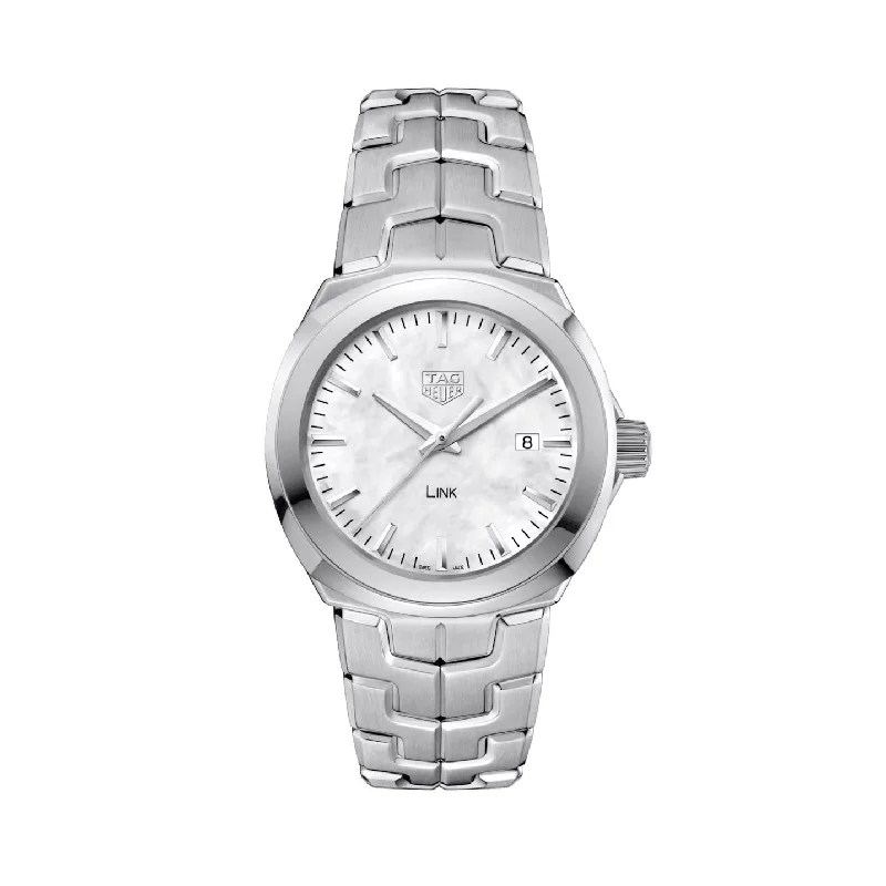 Men's Swiss Christmas Gift Edition-Tag Heuer Link Ladies White Date Watch WBC1310.BA0600