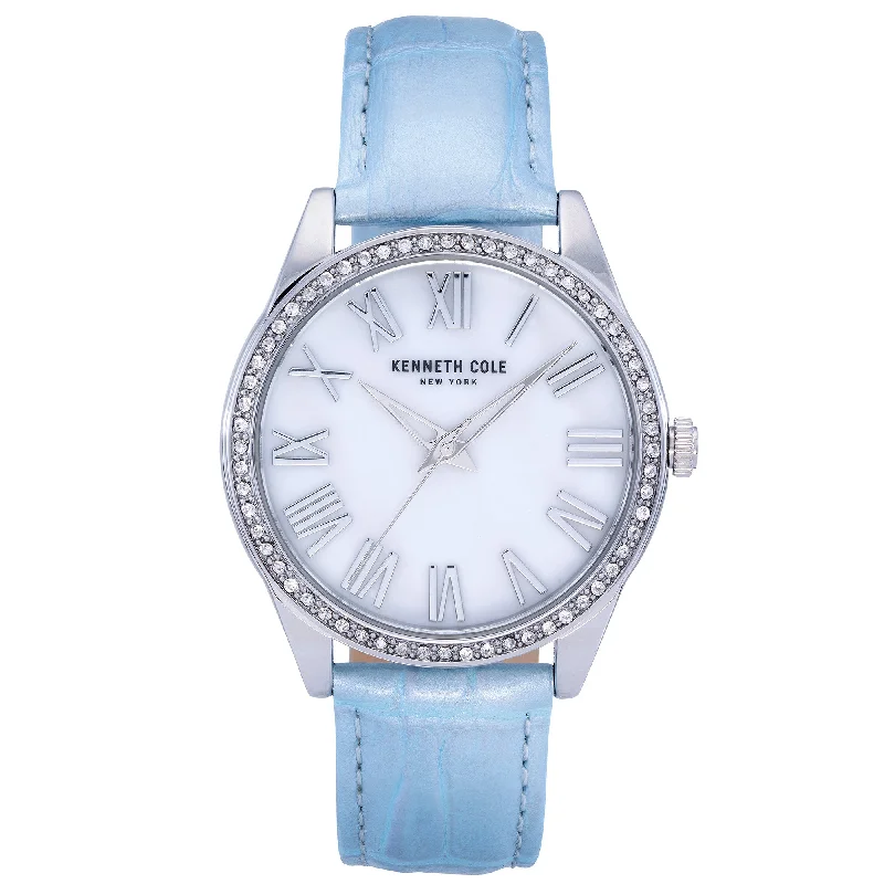 Men's Hybrid Dress Watches-Kenneth Cole Ladies Blue Watch KC50941002
