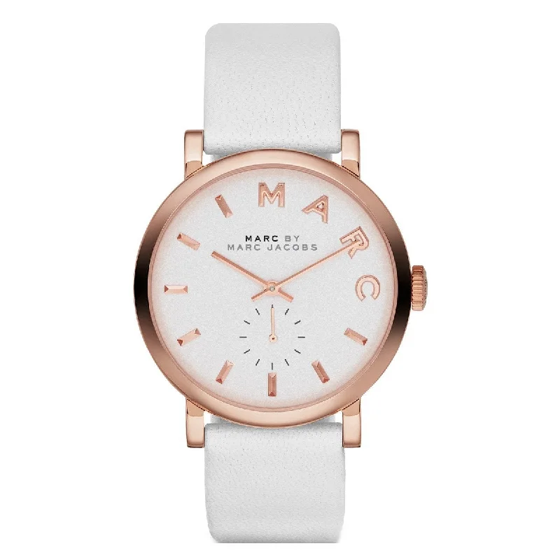 Men's Large Size Dress Watches-Marc Jacobs MBM1283 Ladies White Watch