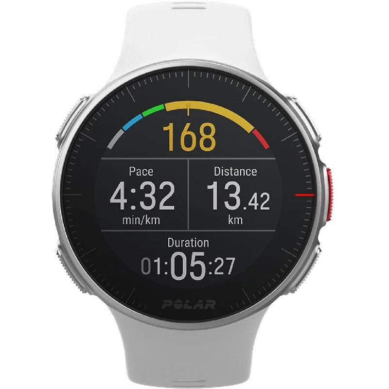 Unisex Customized Style Watches-Polar 90070736 Vantage V White Sport Smartwatch