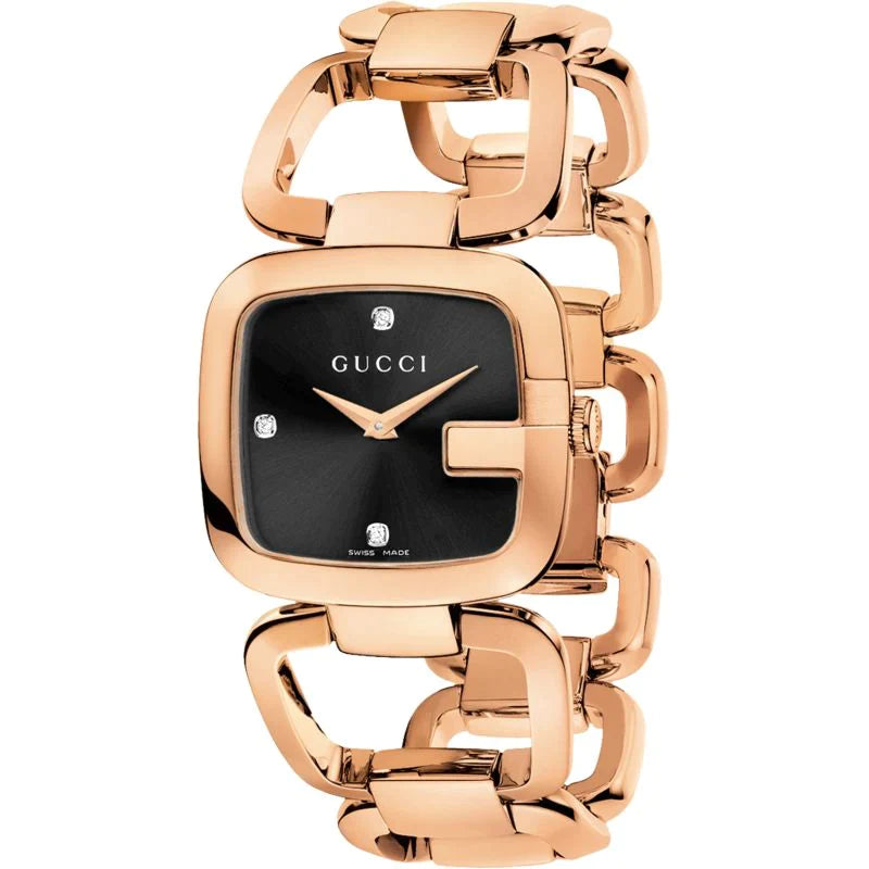 Men's Swiss Watch Models-Gucci YA125409 Ladies G-Gucci Rose Gold Watch