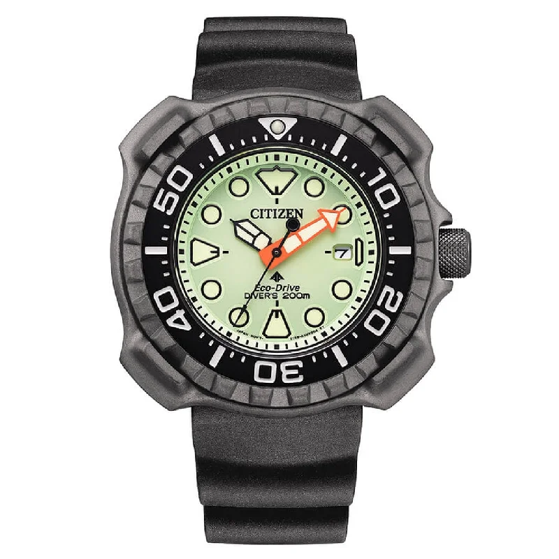 Men's British Made Design Sports Watches-Orologio Citizen BN0227-17X Promaster IP nero full lume