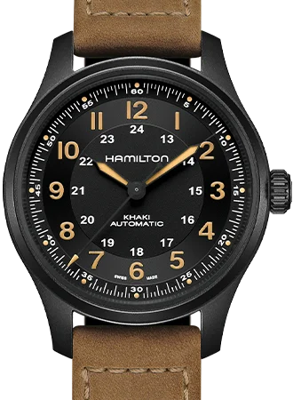 Men's Field Watches Blog-Khaki Field Titanium Auto 42 Black PVD Ref. H70665533
