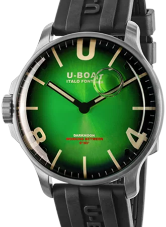 Men's Customized Design Dress Watches-Darkmoon 44mm Green SS Soleil Ref. 8702/B