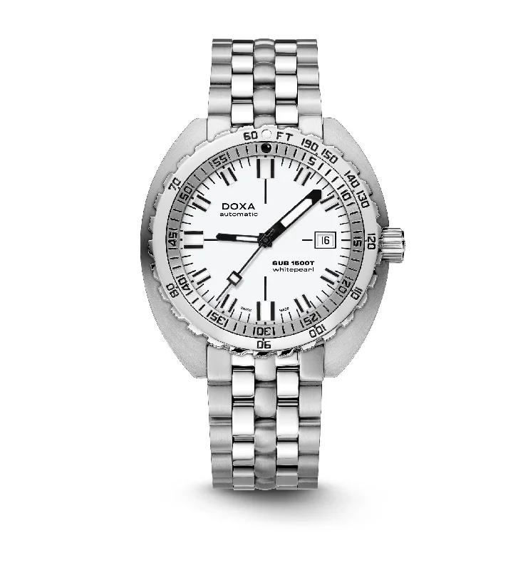 Men's Dive Watches with Titanium Strap -Whitepearl