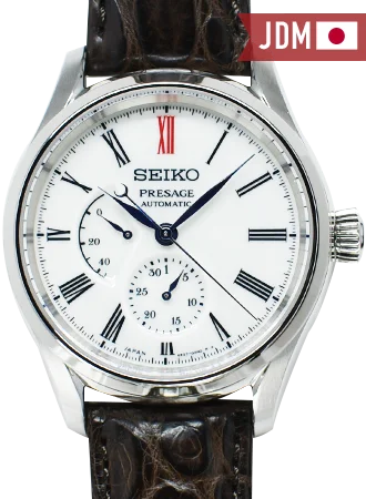 Men's Handmade Style Dress Watches-Presage Arita Porcelain Dial Pwr Rsv Ref. SARW049