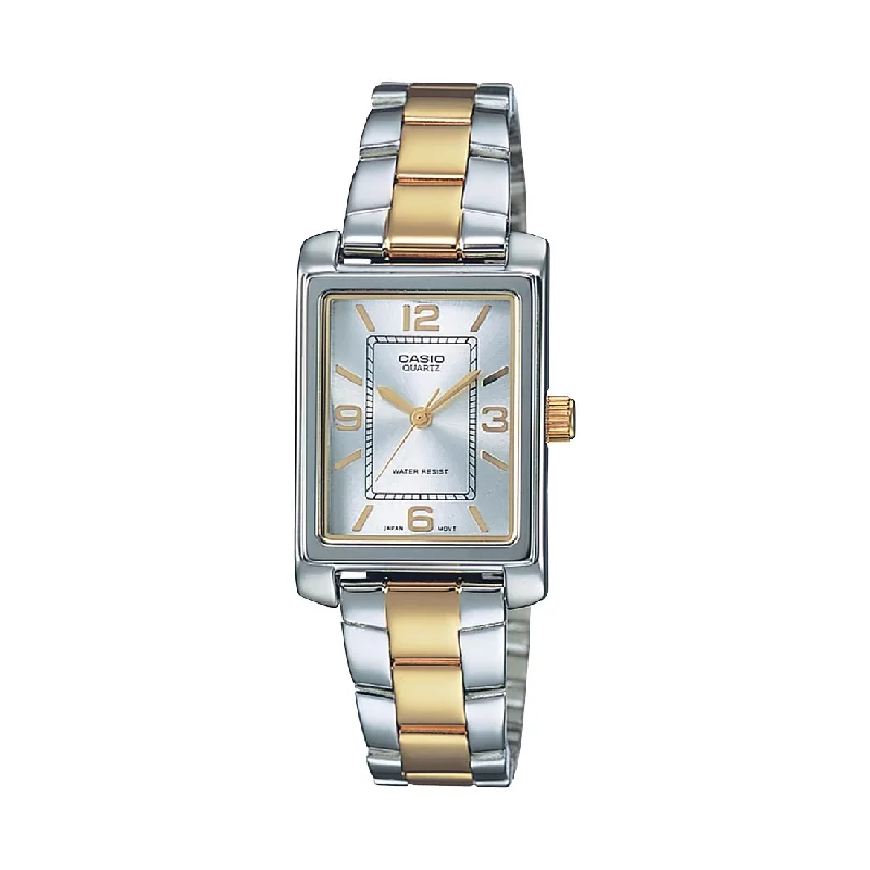 Women's Digital Style Mechanical Watches-Casio collection LTP-1234PSG-7AEG acciaio bicolore