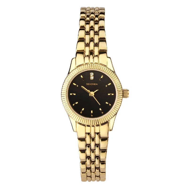 Men's Medium Size Slim Watches-Sekonda 2971 Ladies gold plated watch