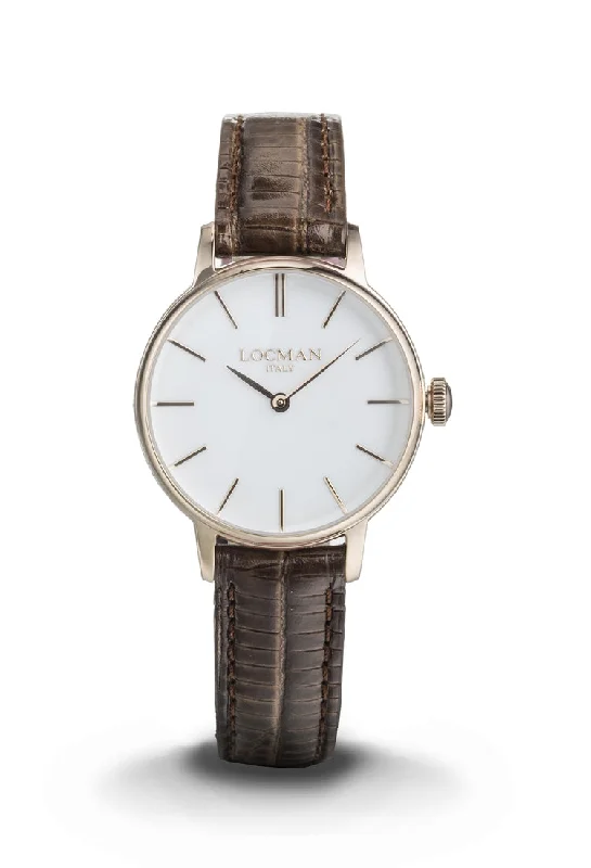 Women's Seasonal Style Mechanical Watches-Locman 1960 donna bianco dorato pelle marrone 0253R08R-RRWHRGPN Women's Seasonal Style Mechanical Watches-Locman 1960 donna bianco dorato pelle marrone 0253R08R-RRWHRGPN