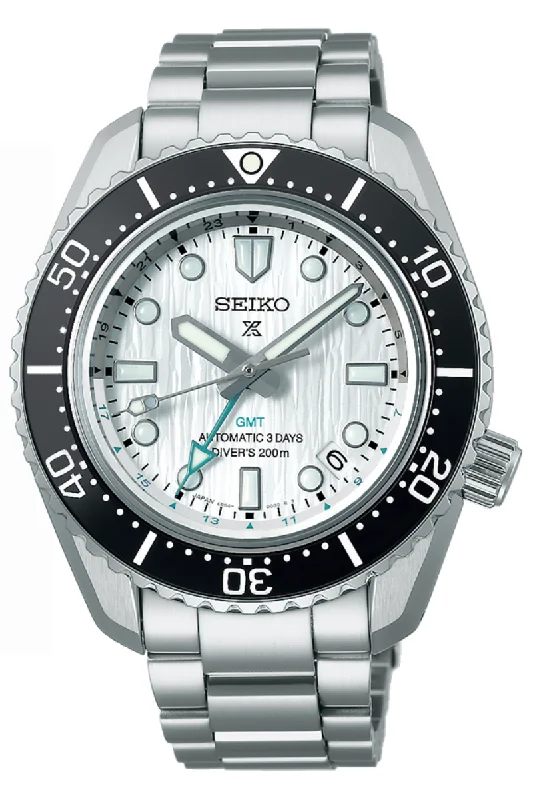 Men's Luxury Design Dress Watches-Seiko Prospex 1968 Diver’s Modern Re-Interpretation GMT Save the Ocean SPB439