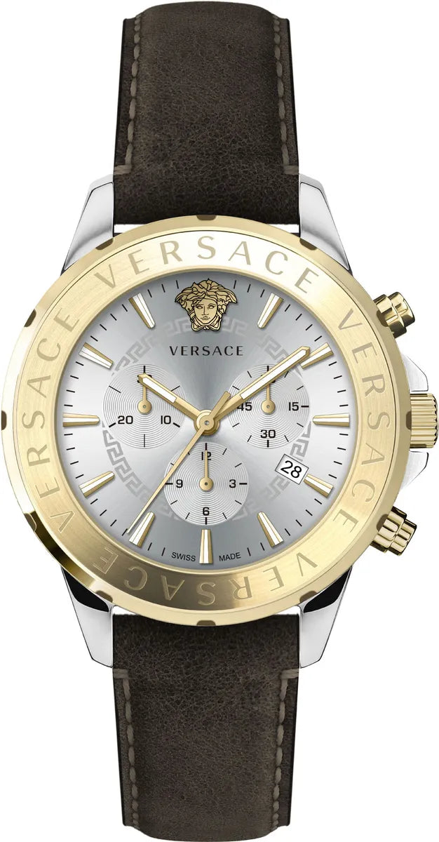 Men's Swiss Smart Edition-Versace Men's Watch Chrono Signature Brown VEV601323
