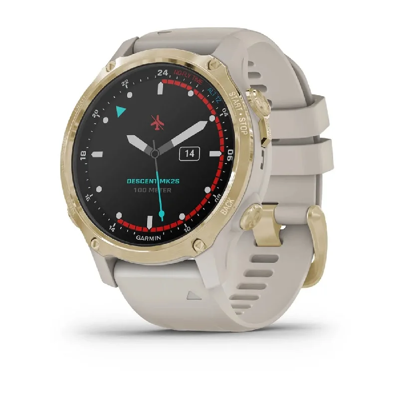 Women's Vintage Design Mechanical Watches-Orologio Garmin Descent MK2S Light Gold 010-02403-01