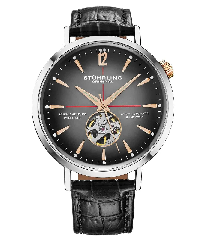 Grey Dial/Silver Case/Black Strap