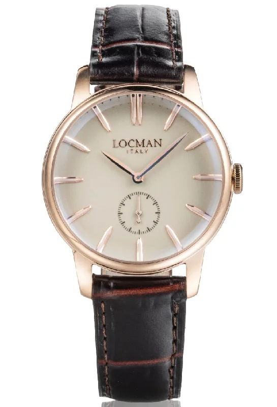 Women's Mechanical Watch Comparison-Locman 1960 37mm dorato piccoli secondi pelle 0257R05R-RRAVRGPT Women's Mechanical Watch Comparison-Locman 1960 37mm dorato piccoli secondi pelle 0257R05R-RRAVRGPT