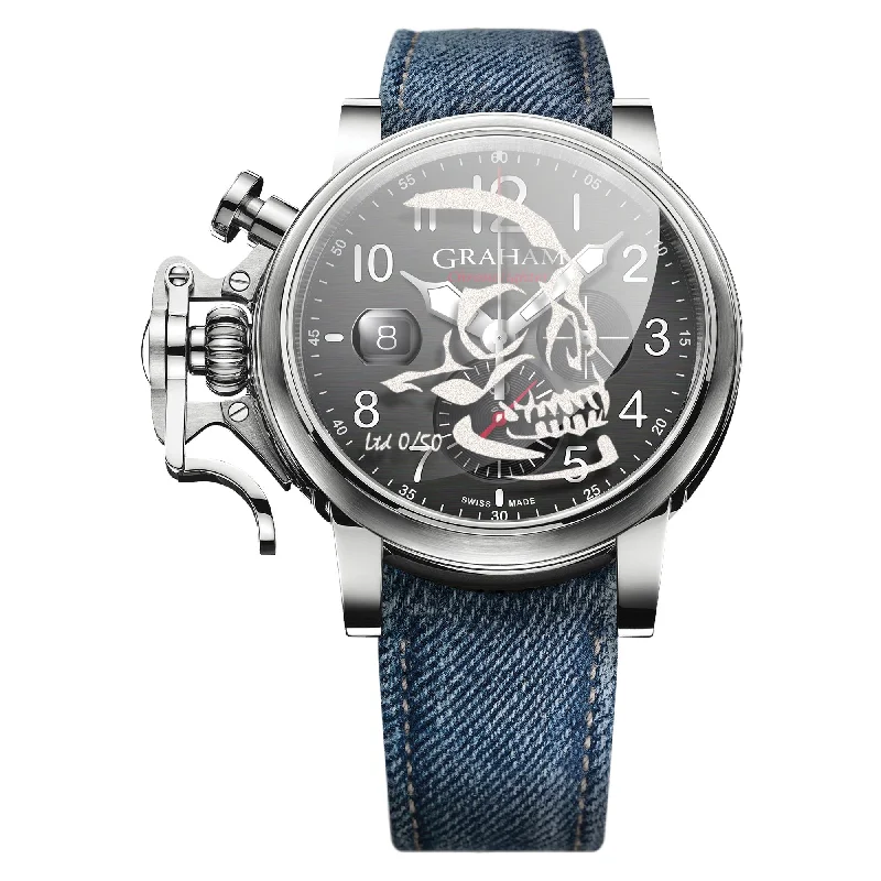 Men's Field Watches Limited Edition-Graham Blue Chronofighter Grand Vintage Watch 2CVDS.B29D Men's Field Watches Limited Edition-Graham Blue Chronofighter Grand Vintage Watch 2CVDS.B29D