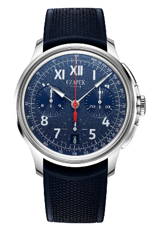 Men's Japanese Made Design Dress Watches-Czapek Faubourg de Cracovie "Blue California"
