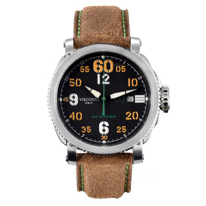Men's Swiss Watch Smart Edition-Visconti KW29-01S Men's Automatic Aviator SM79 Time Only Watch